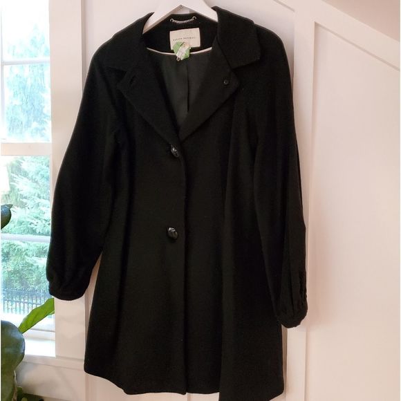 Banana Republic Black Wool Coat - Picture 2 of 9